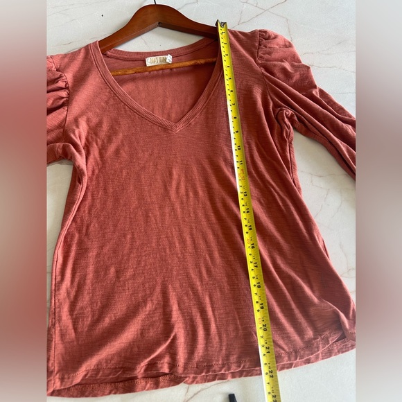 Nation LTD Elizabeth Puff Sleeve Long Sleeve Tee Women’s size Small FLAWS - Picture 8 of 10
